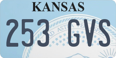 KS license plate 253GVS