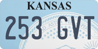 KS license plate 253GVT