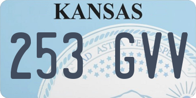 KS license plate 253GVV