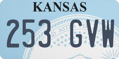 KS license plate 253GVW