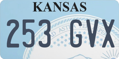 KS license plate 253GVX
