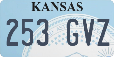 KS license plate 253GVZ