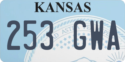 KS license plate 253GWA