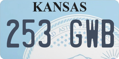 KS license plate 253GWB