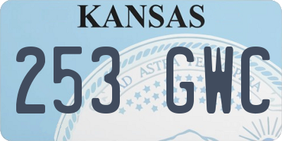 KS license plate 253GWC