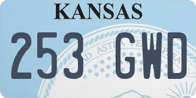 KS license plate 253GWD