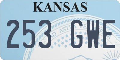 KS license plate 253GWE