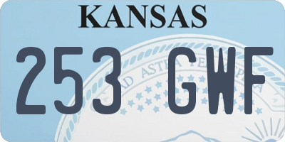 KS license plate 253GWF