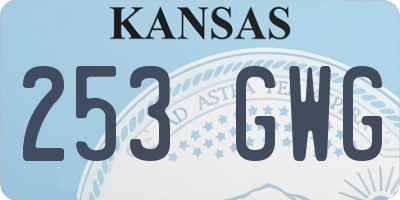 KS license plate 253GWG
