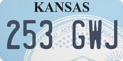 KS license plate 253GWJ