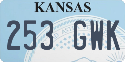 KS license plate 253GWK