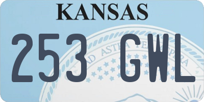 KS license plate 253GWL