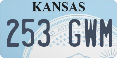 KS license plate 253GWM