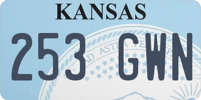 KS license plate 253GWN