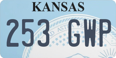 KS license plate 253GWP