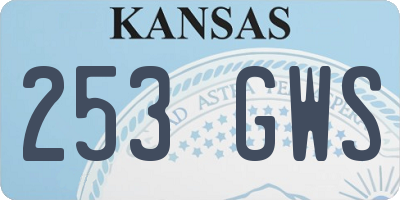 KS license plate 253GWS