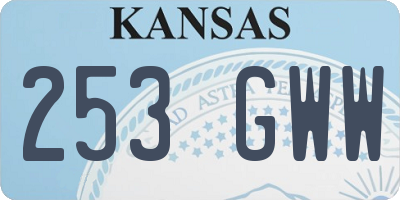 KS license plate 253GWW