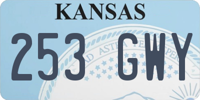 KS license plate 253GWY