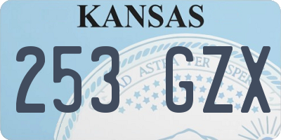 KS license plate 253GZX