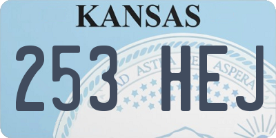 KS license plate 253HEJ