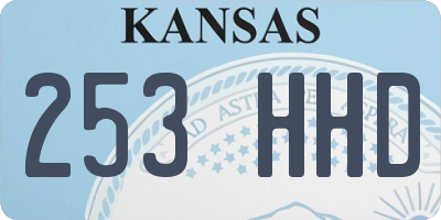 KS license plate 253HHD