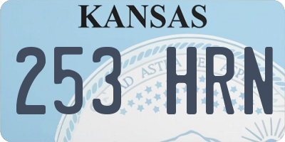 KS license plate 253HRN