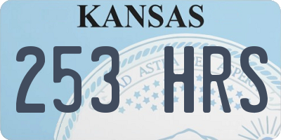 KS license plate 253HRS