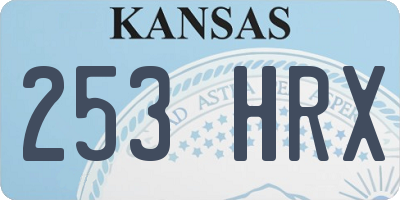 KS license plate 253HRX