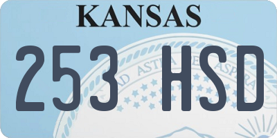 KS license plate 253HSD