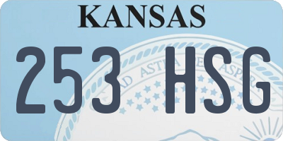 KS license plate 253HSG