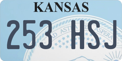 KS license plate 253HSJ