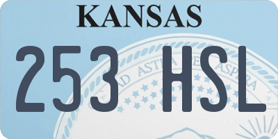 KS license plate 253HSL