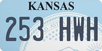 KS license plate 253HWH
