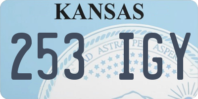 KS license plate 253IGY