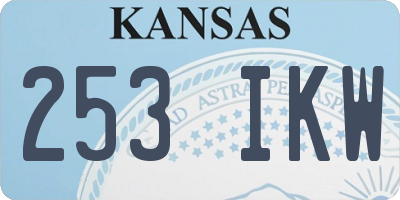 KS license plate 253IKW