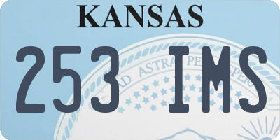 KS license plate 253IMS