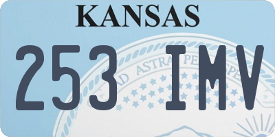 KS license plate 253IMV