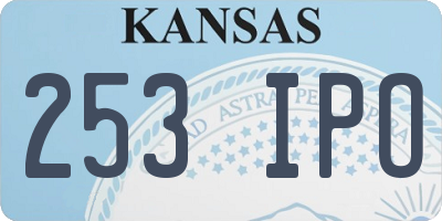 KS license plate 253IPO