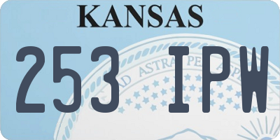KS license plate 253IPW