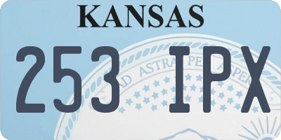 KS license plate 253IPX