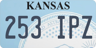 KS license plate 253IPZ