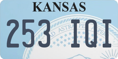 KS license plate 253IQI