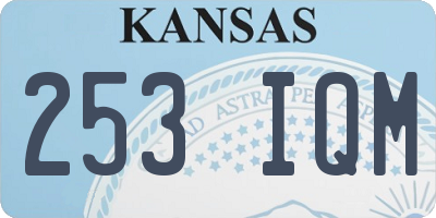 KS license plate 253IQM