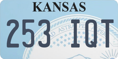 KS license plate 253IQT