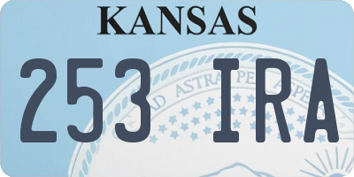 KS license plate 253IRA