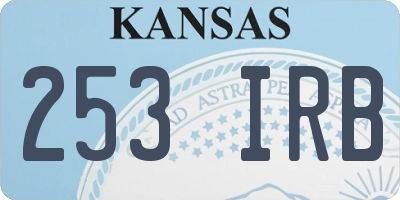 KS license plate 253IRB