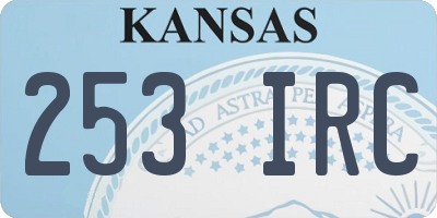KS license plate 253IRC