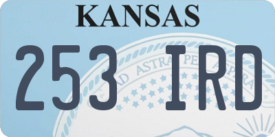 KS license plate 253IRD
