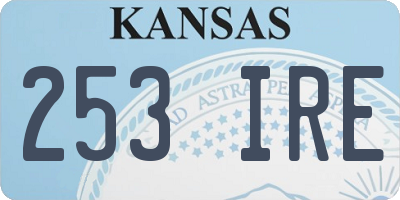 KS license plate 253IRE