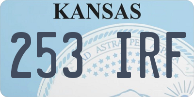 KS license plate 253IRF